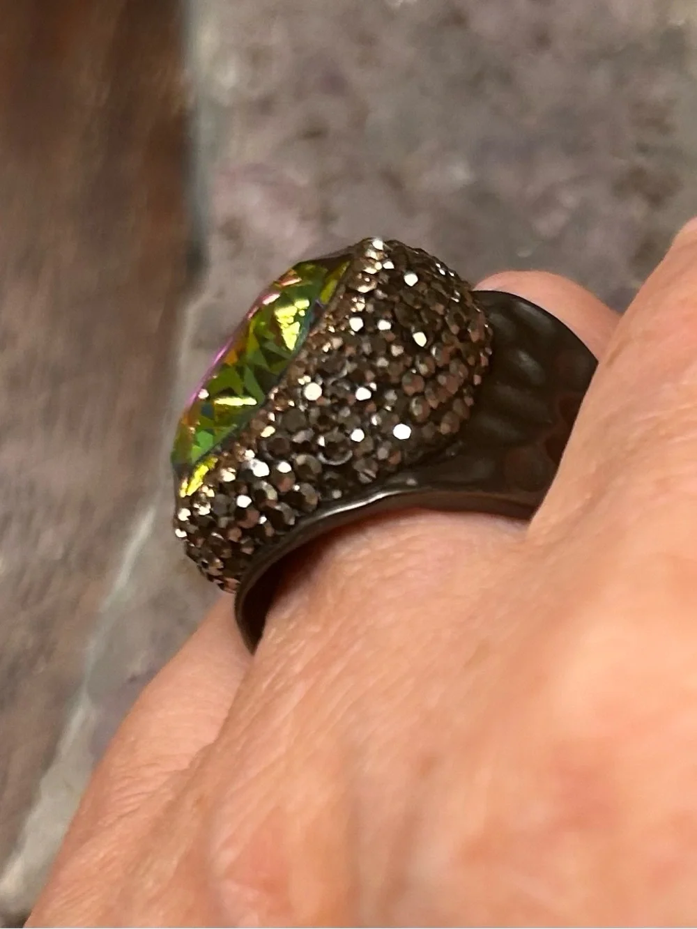 Volcano Crystal Statement Ring - Women Jewelry